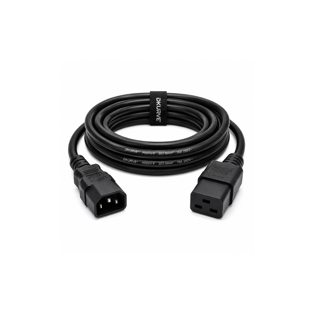 DKURVE C14 to C19 20AMP Heavy Duty Power Cable 3M 2.5MM²