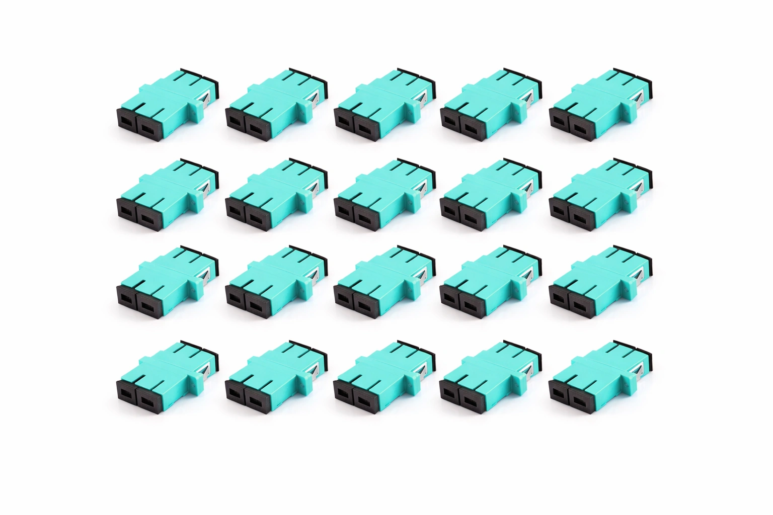 DKURVE® SC to SC Duplex Multimode OM3 Fiber Adapter – Pack of 25