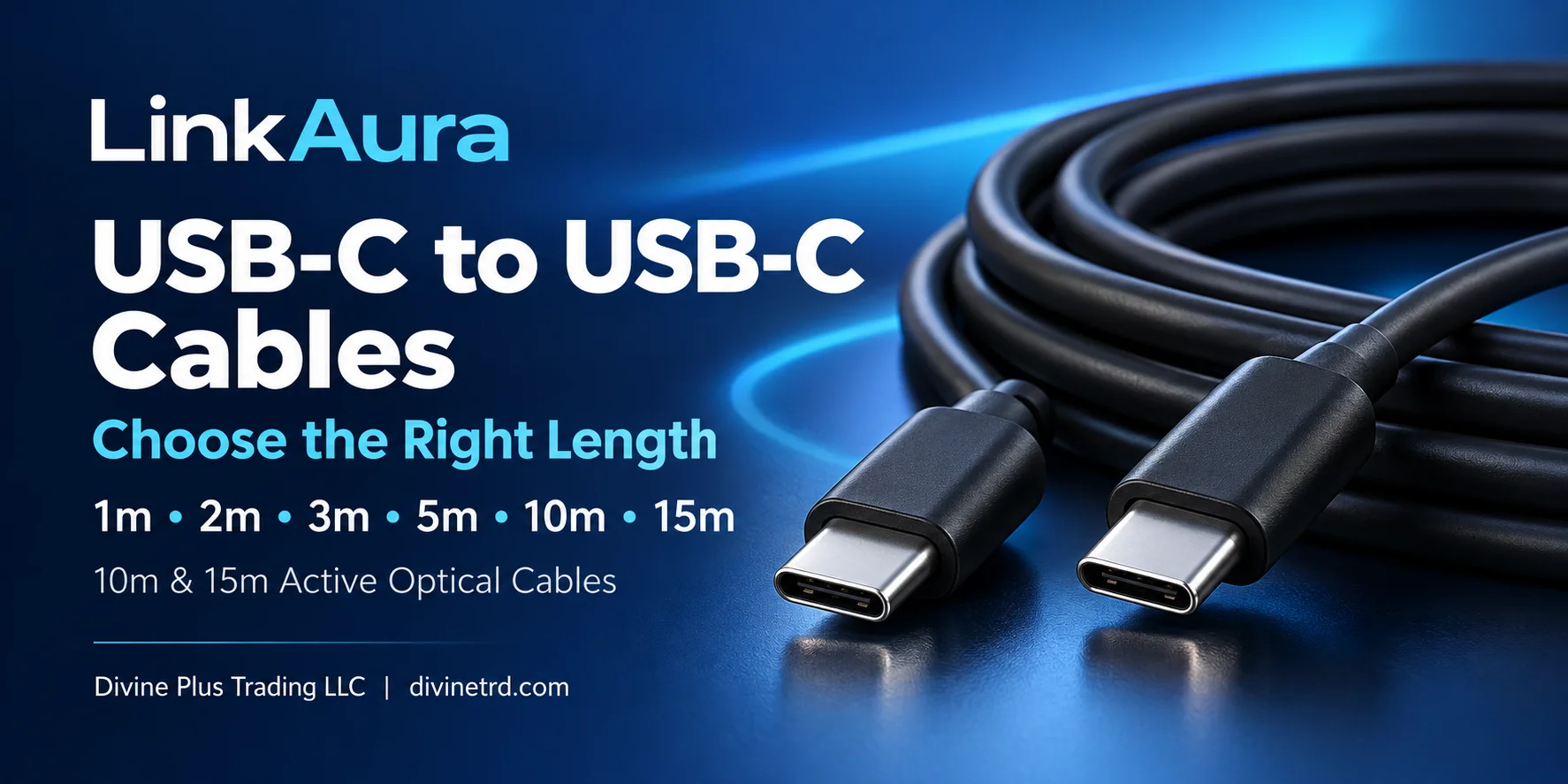 LinkAura USB-C Cables 1m–15m: Buying Guide UAE