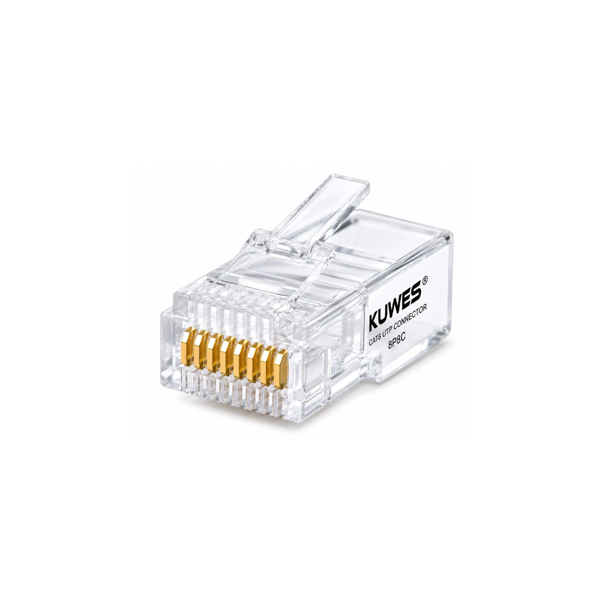 KUWES CAT6 RJ45 UTP Connector (Pack of 100) – Ethernet Modular Plug UAE
