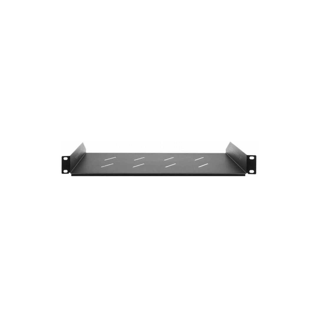 DKURVE® 1U Cantilever Vented Rack Shelf 250mm – Black