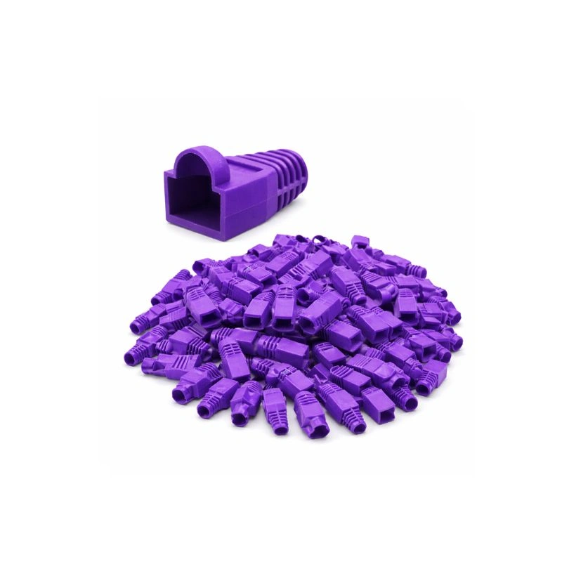 DKURVE® RJ45 Connector Boots Cat6/Cat5e – Purple– Pack of 100