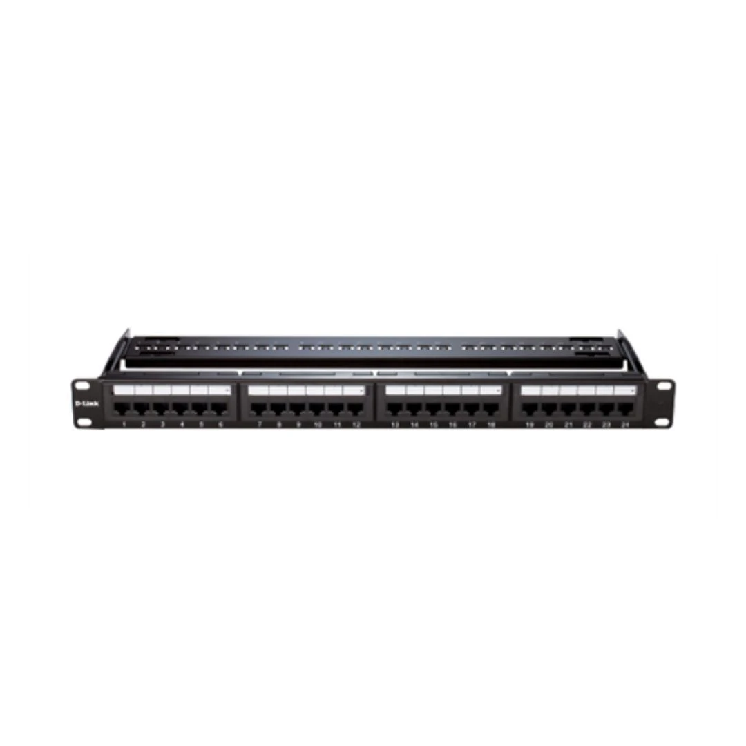 D-Link Cat6A Unshielded Loaded Patch Panel – 24 Port