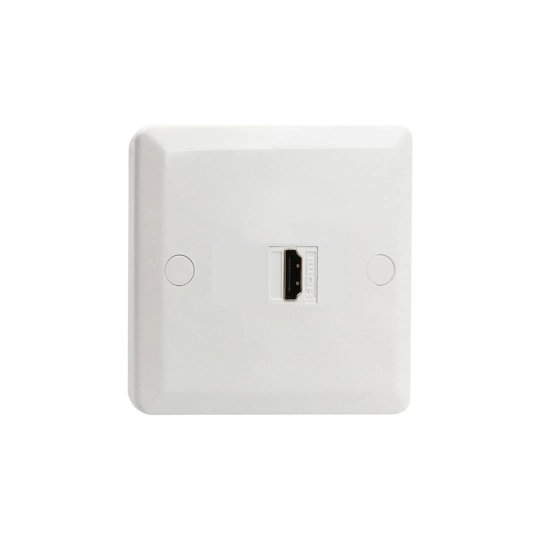 KUWES HDMI Faceplate 1 Port with 4K HDMI 2.0 Module – White