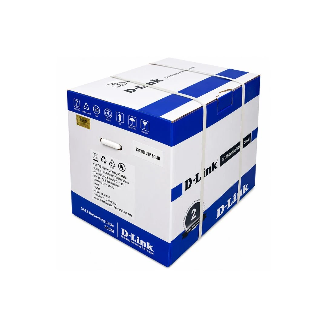 D-Link Cat6 23AWG UTP Cable 305M PVC