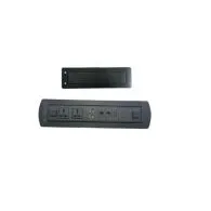 Automatic Motorized Pop-Up Desktop Socket Box – 2 Outlets, Hidden Flip-Up, Black