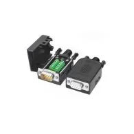 DB9 Female D-SUB VGA Adapter 9 Pin Terminal Breakout Plastic Cover 2 Row RS232
