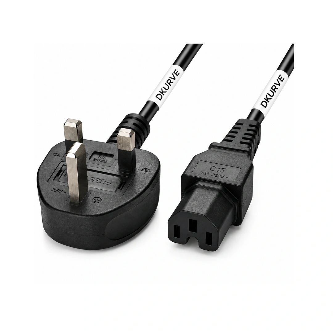 C15 Notch UK Power Cable – 1.5mm² Full Copper, 1.8M / 3M | DKURVE®