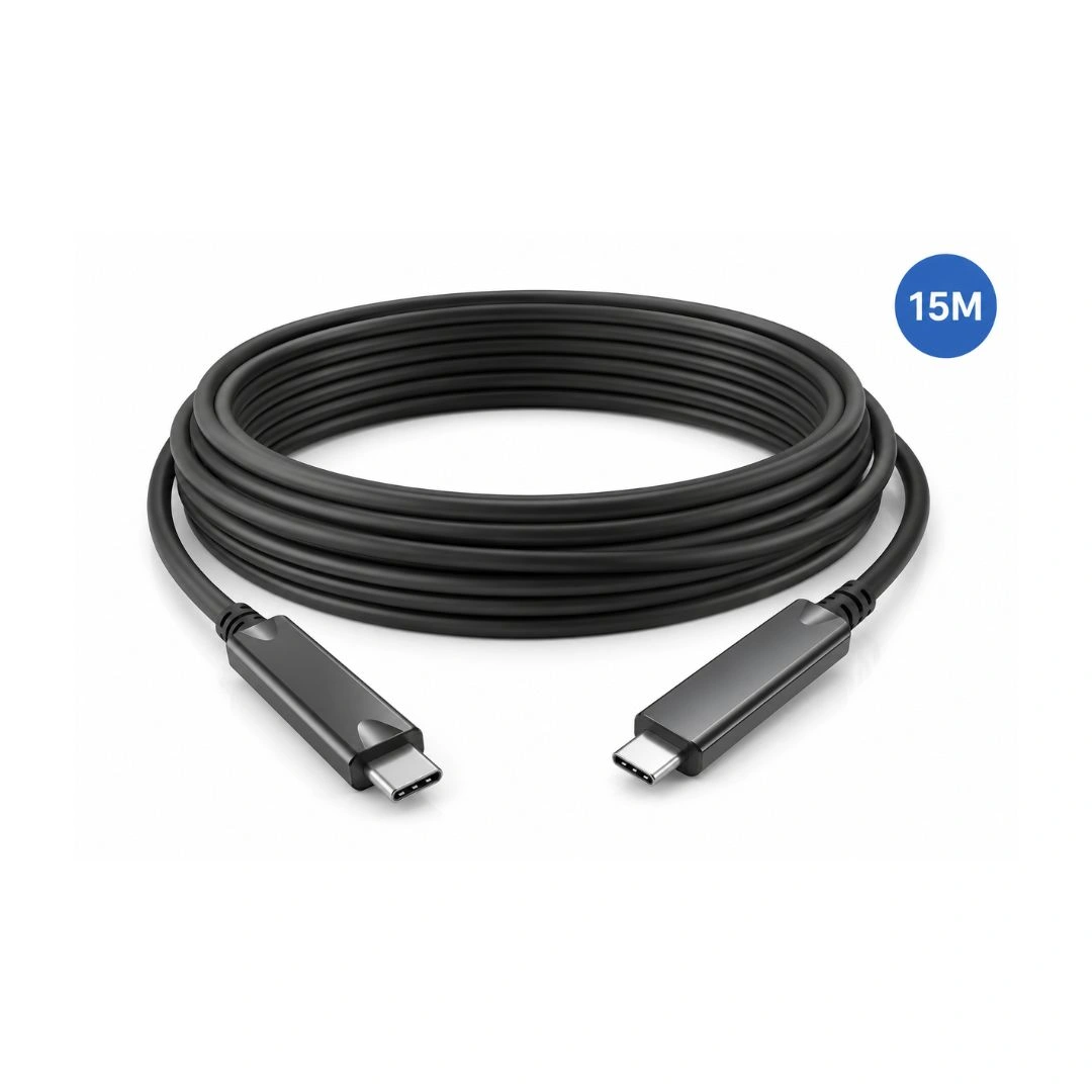 LinkAura USB-C Active Optical Cable 15M | 10Gbps, 4K@60Hz, 60W PD