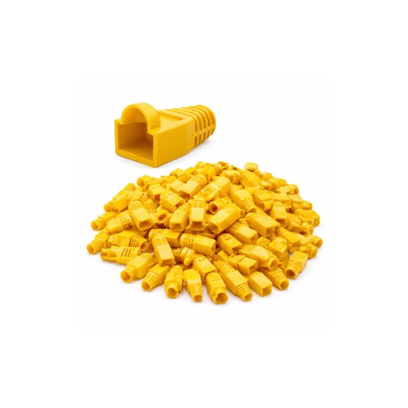 DKURVE® RJ45 Connector Boots Cat6/Cat5e – Yellow – Pack of 100