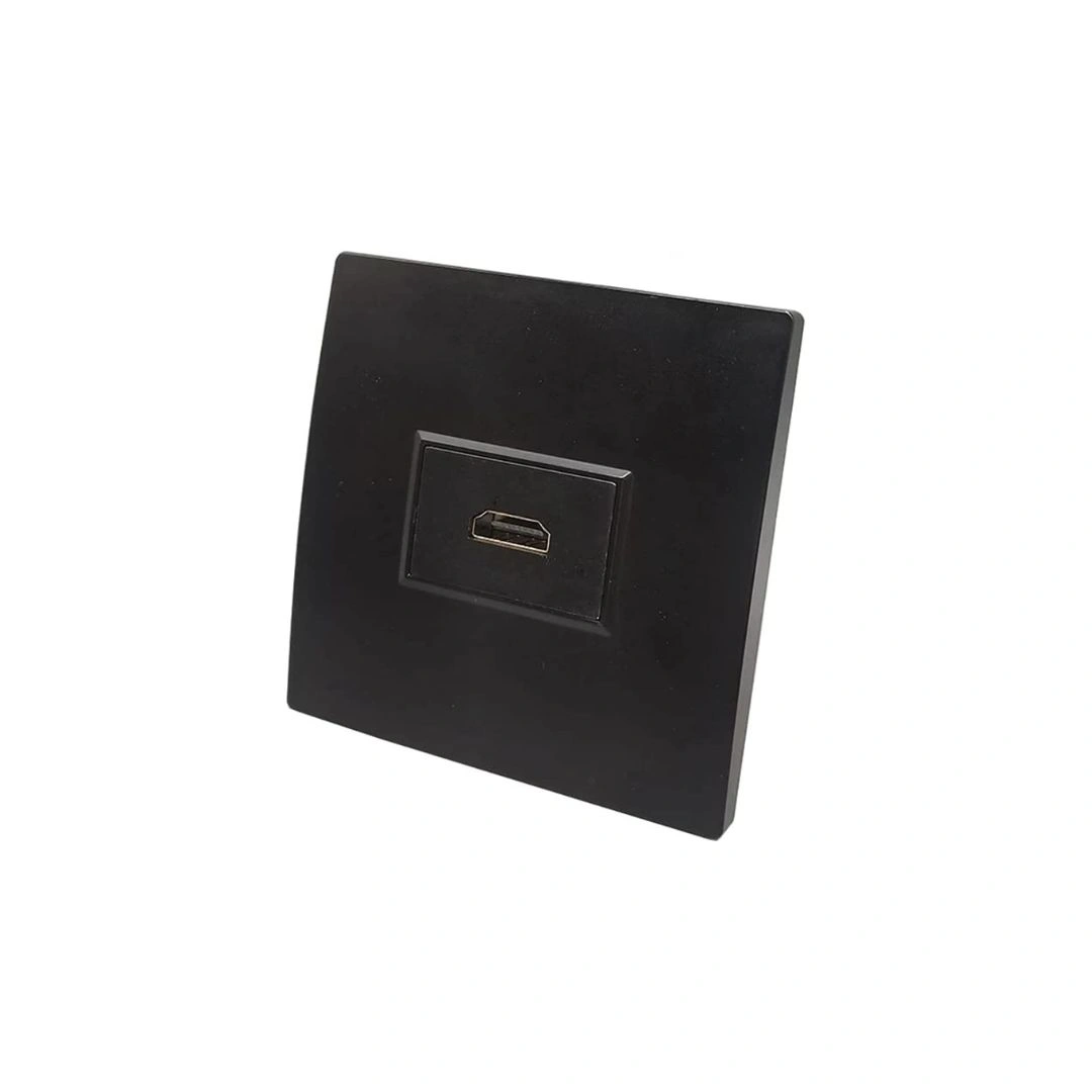 DKURVE HDMI Faceplate L-Shape Female – Black (1 Port / 2 Port)