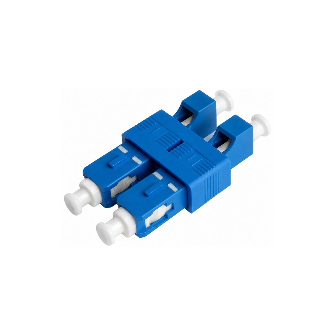 LC to SC Adapter Duplex OS2 Single Mode UPC Hybrid Fiber Optic Coupler