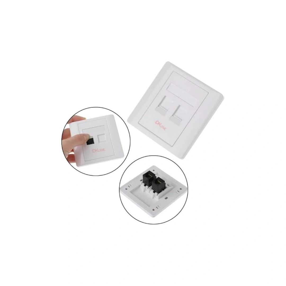 DKURVE® Cat6 RJ45 Ethernet Faceplate With Coupler