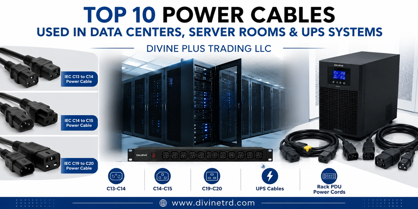 Top 10 Power Cables Used in Data Centers, Server Rooms & UPS Systems