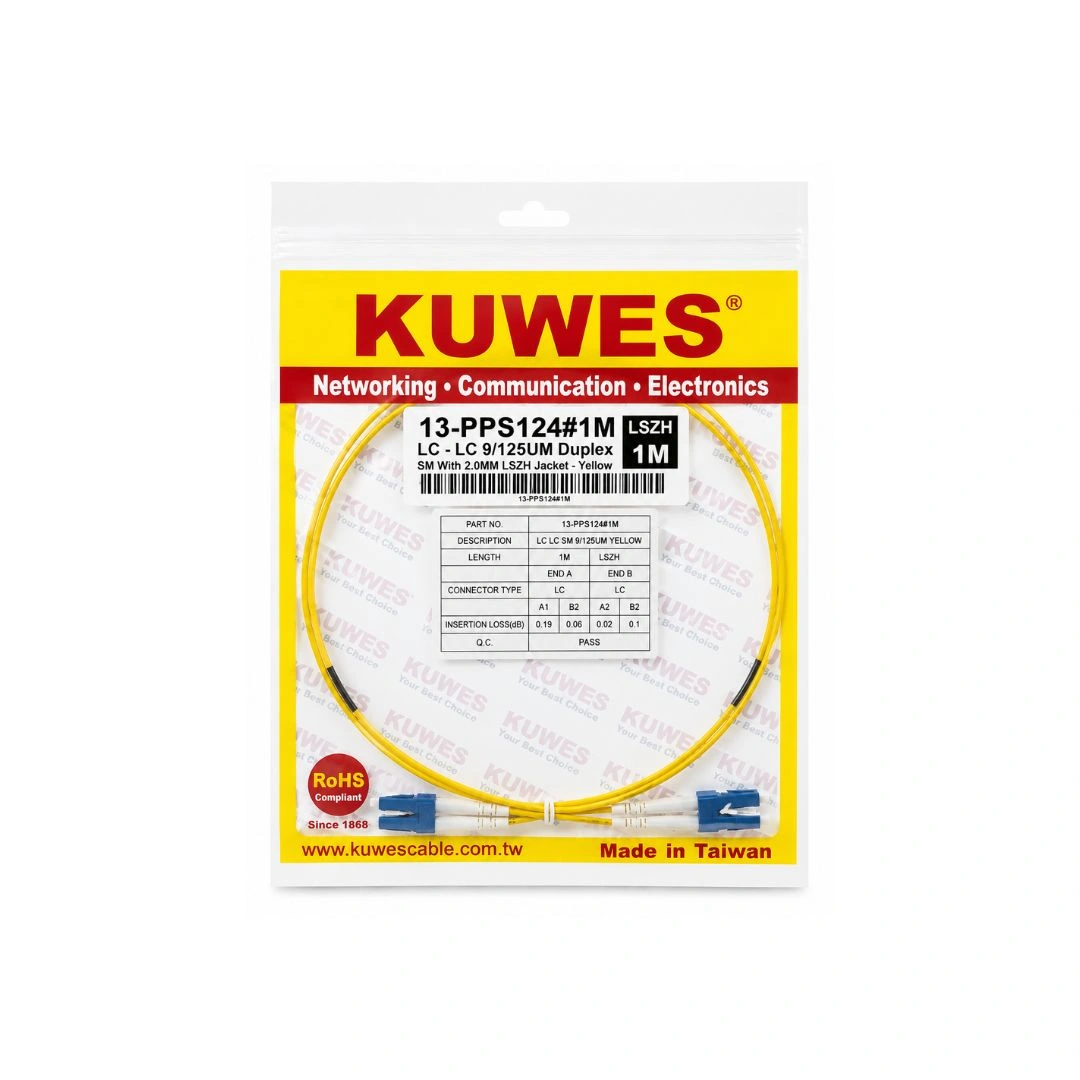 KUWES LC–LC Single Mode Fiber Patch Cord 1M