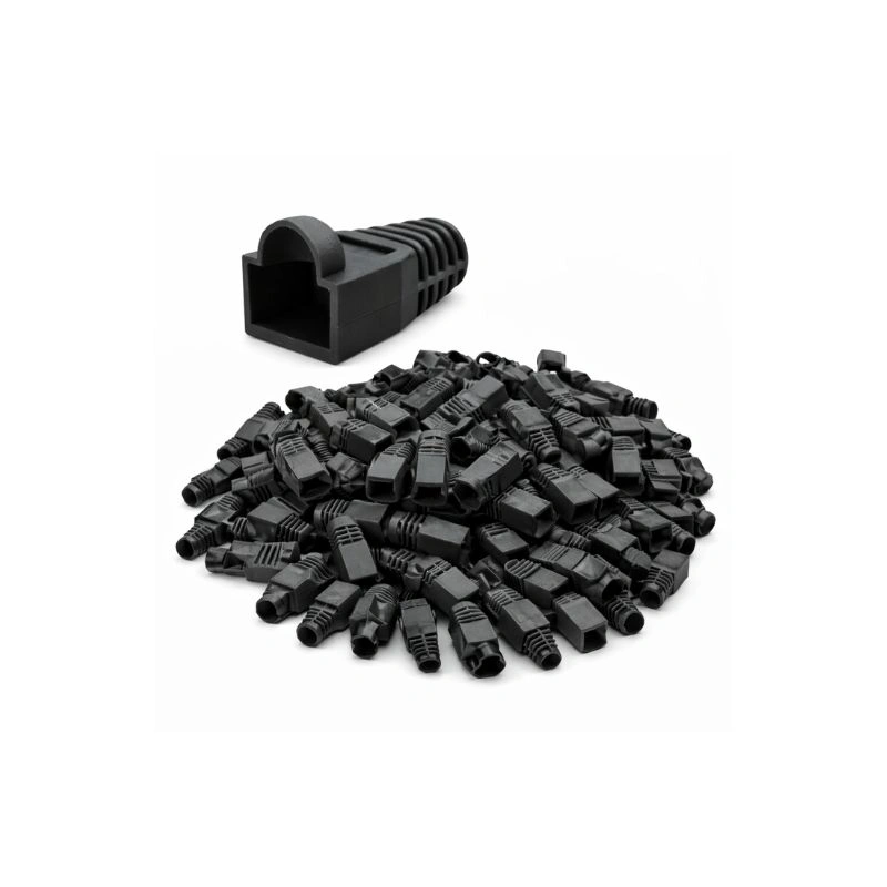 DKURVE® RJ45 Connector Boots Cat6/Cat5e – Black– Pack of 100
