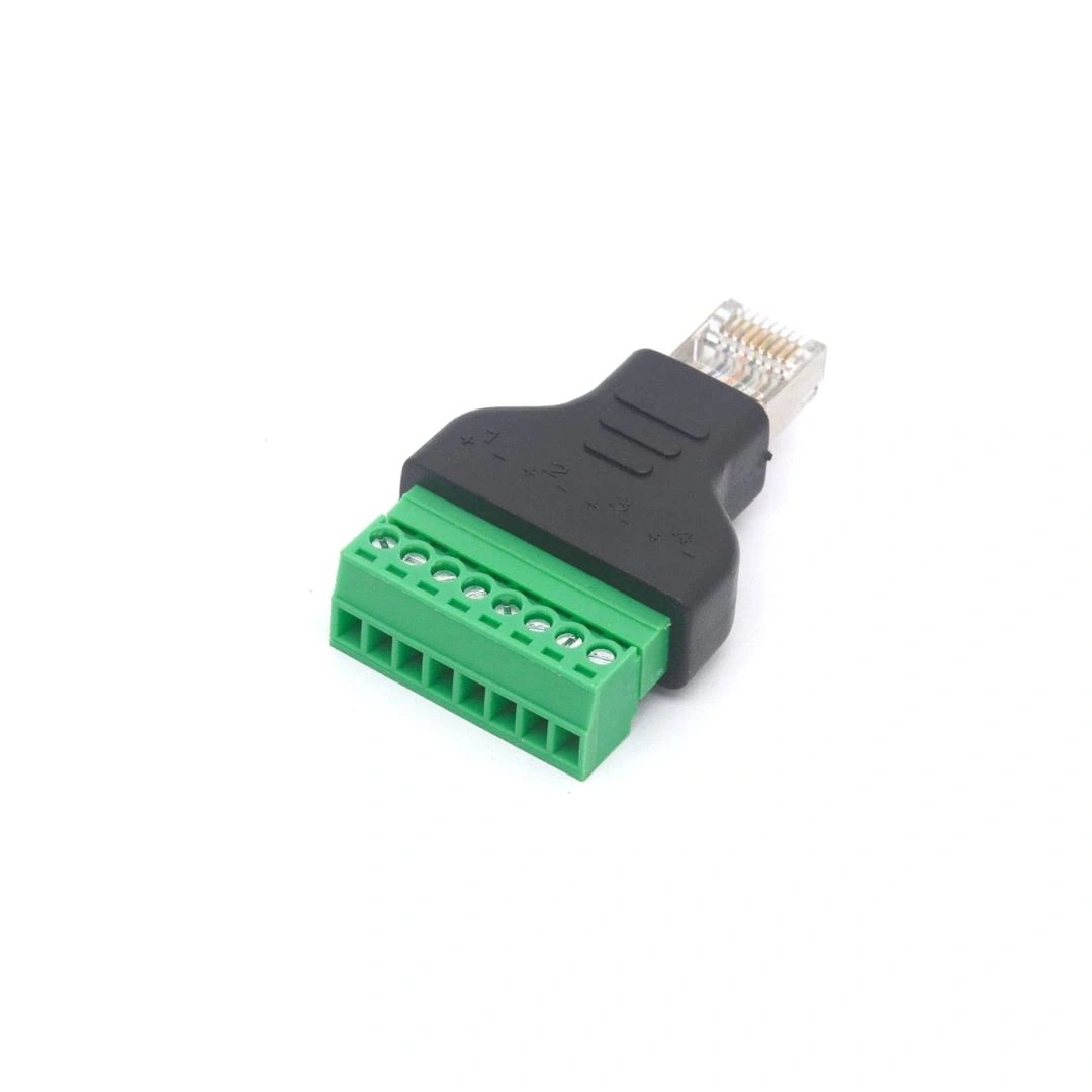 RJ45 Male to Screw Terminal Adapter | 8-Pin Ethernet | CCTV & DVR
