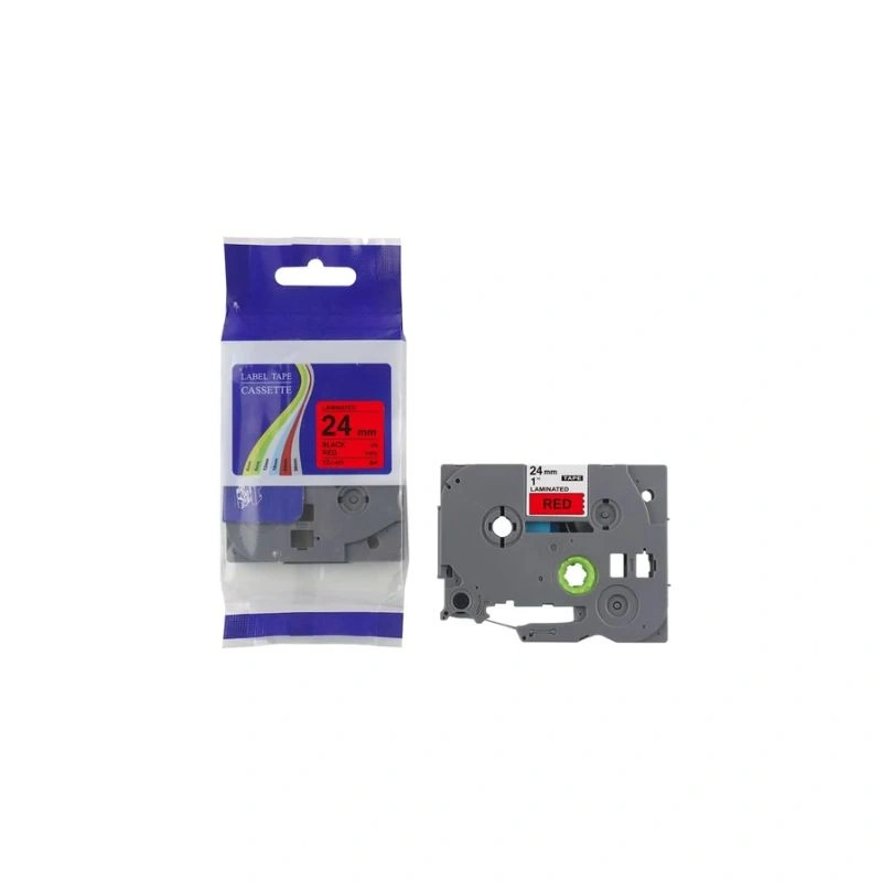 Brother Compatible Label Tape 24mm × 8m – Black on Red