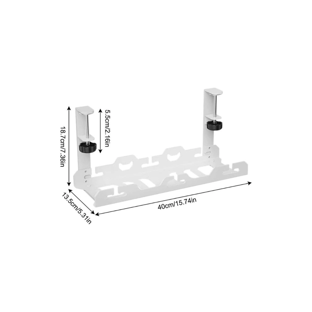 Under Desk Cable Management Tray – Black & White