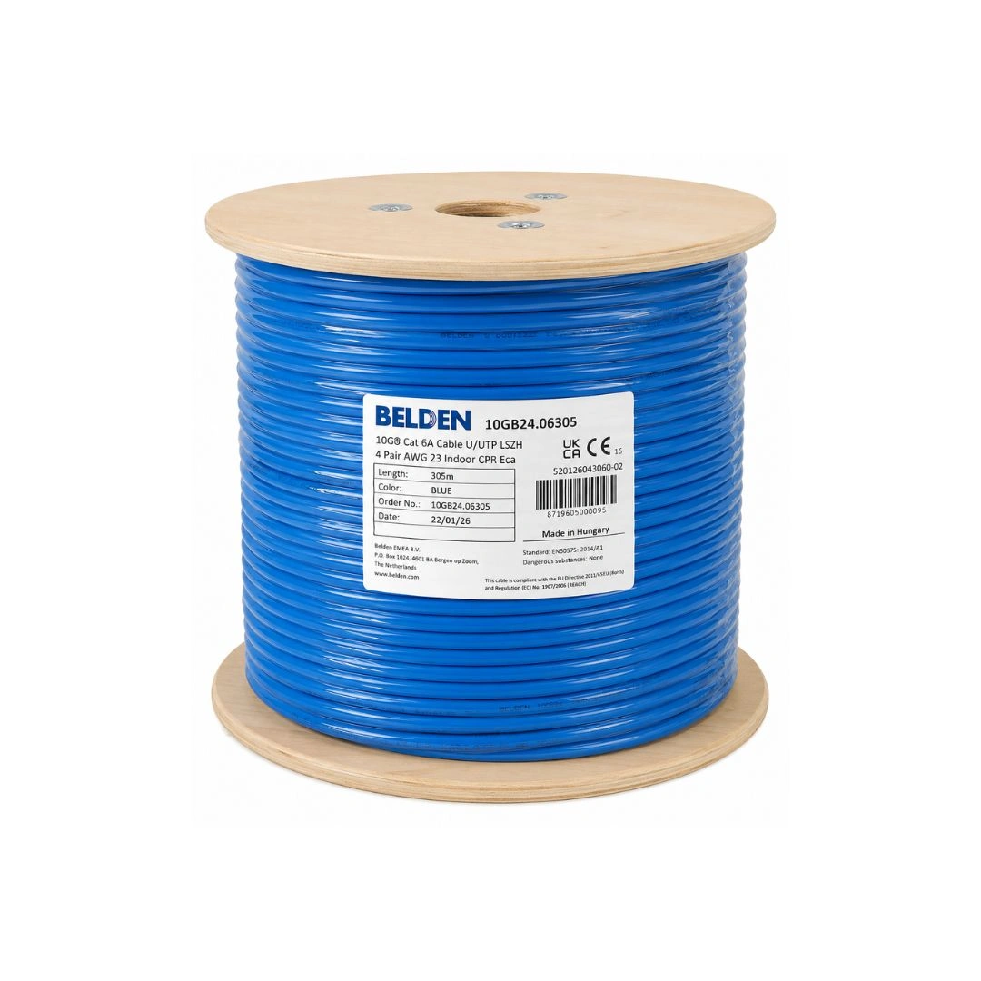 Belden Cat6A U/UTP LSZH 305M Blue Network Cable