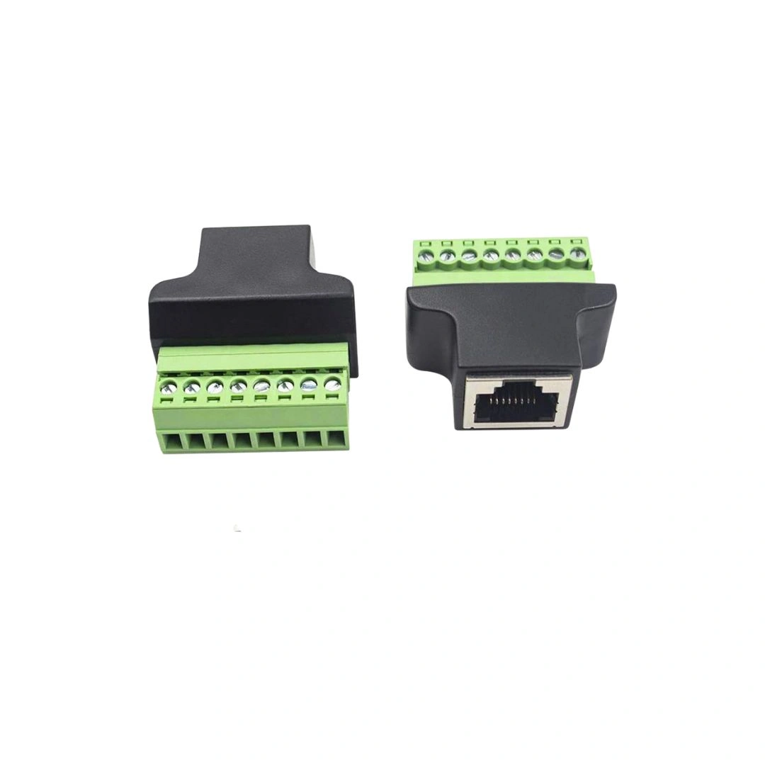 RJ45 Breakout Screw Terminal Adapter – 8P8C Female to 8-Pin