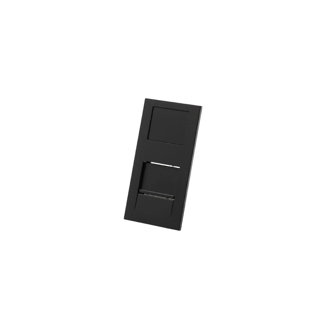 CAT6 Shutter Module for Face Plate – Black (Pack of 5)
