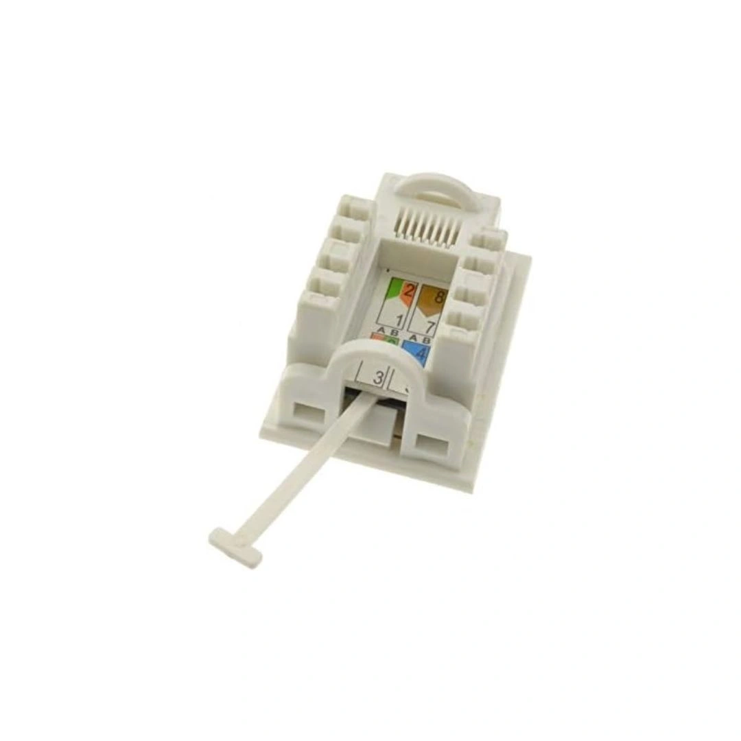 Floor Box Cat6 Keystone Jack Low Profile  | 38×25mm | Pack of 5