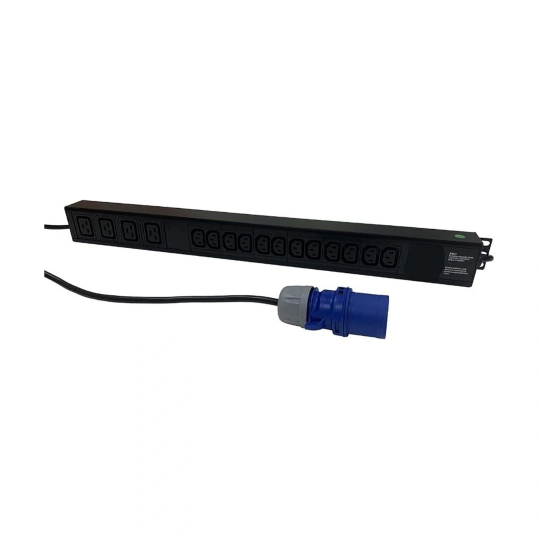 DKURVE® 24-Port C13 & C19 Rack Mount Power Distribution Unit – 32A Industrial Plug
