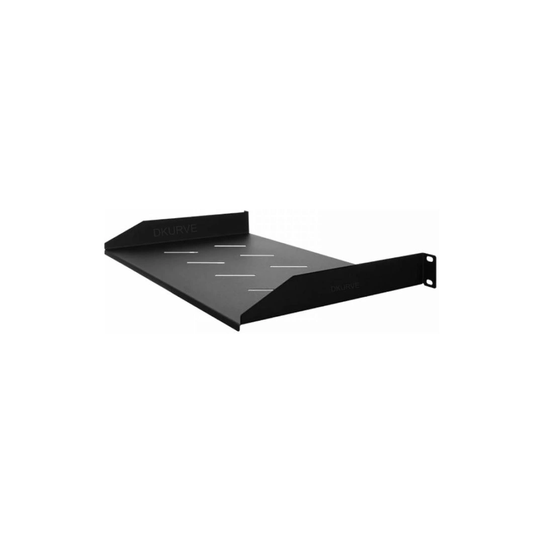 DKURVE® 1U Cantilever Vented Rack Shelf 250mm – Black