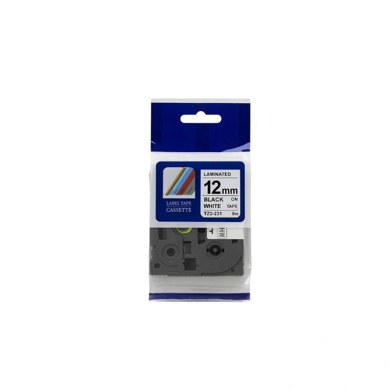 Brother Compatible Label Tape 12mm × 8m – Black on White