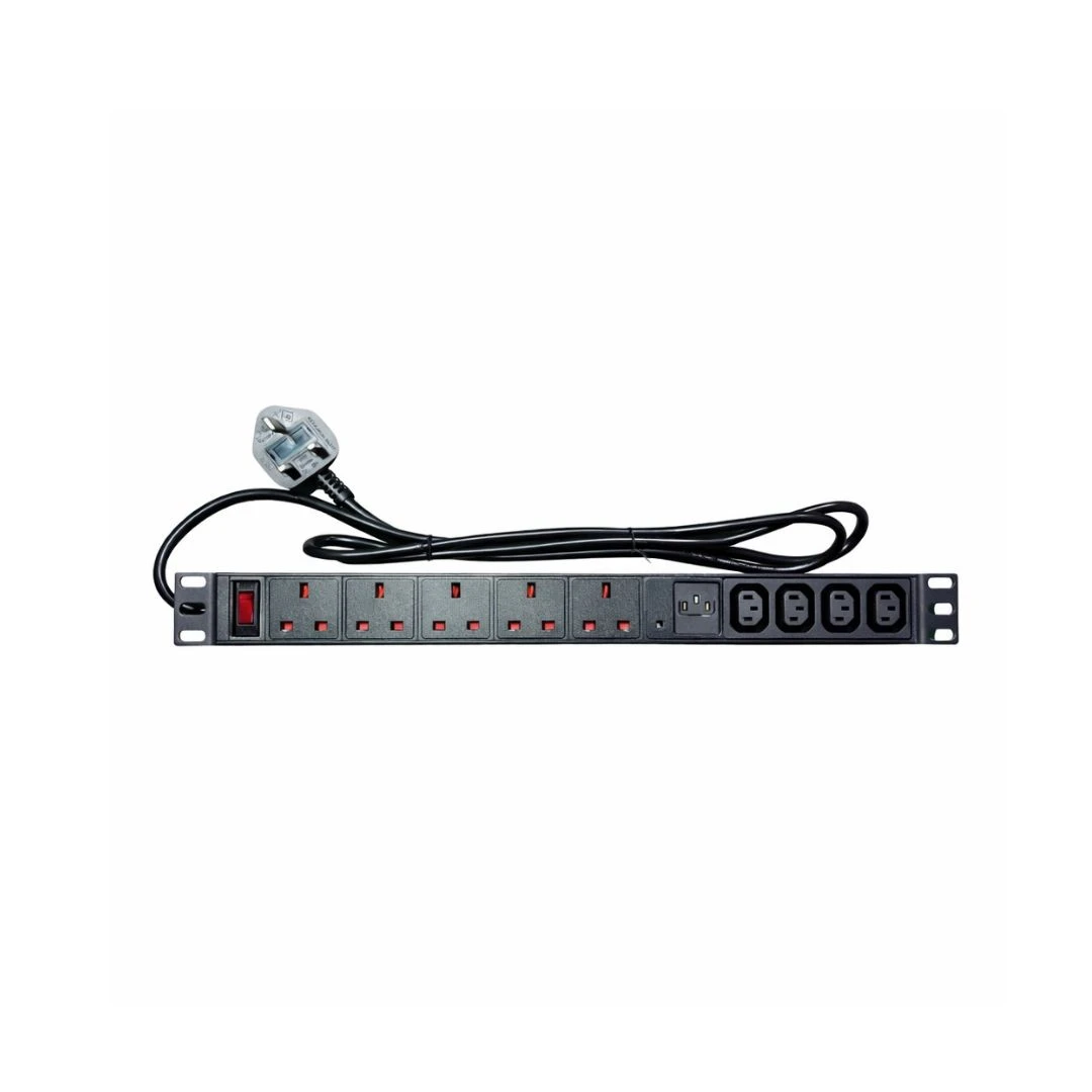 DKURVE® 10-Way Combo PDU – UK & IEC C13 Sockets, 13A