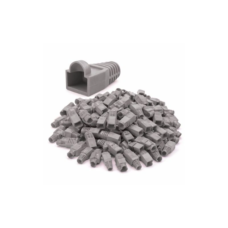 DKURVE® RJ45 Connector Boots Cat6/Cat5e – Grey – Pack of 100