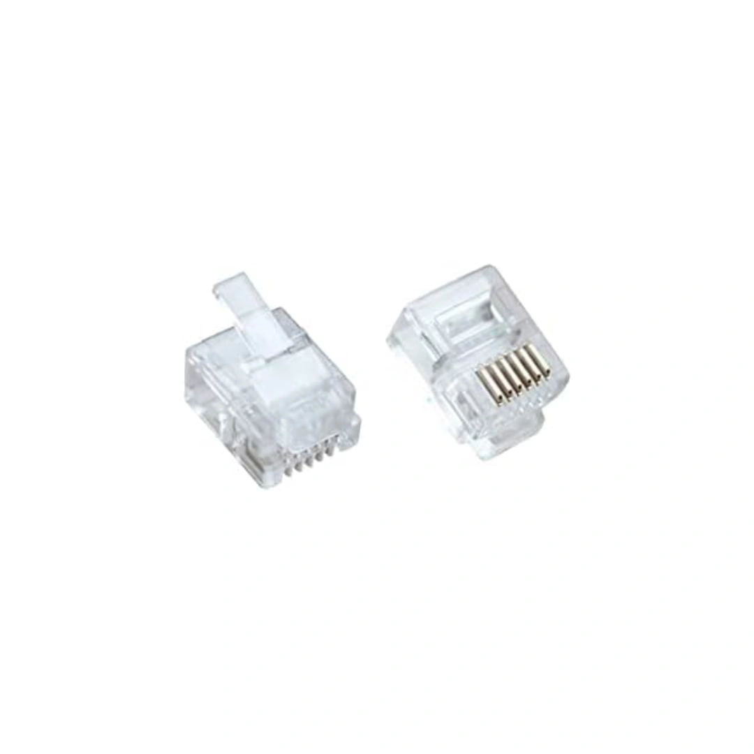 DKURVE RJ12 6P6C Telephone Modular Plug – 100 Pack