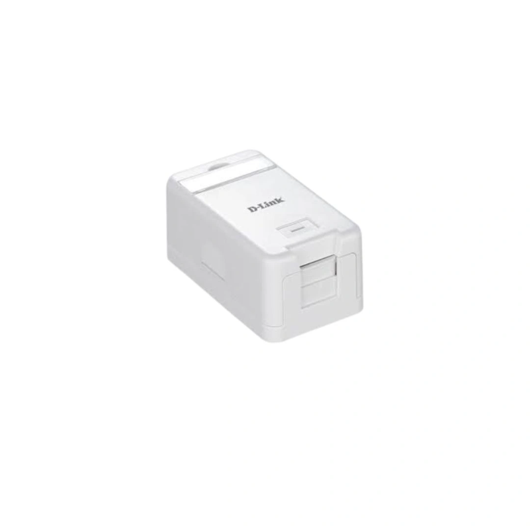 D-Link 1 Port UTP Surface Mount Box for RJ45 Keystone Jack – White | Pack of 10 (Keystone Jack Not Included)