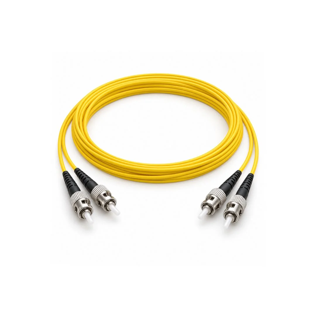 Single Mode Duplex ST to ST Fiber Optic Patch Cable, 2.0mm, 5 Meter