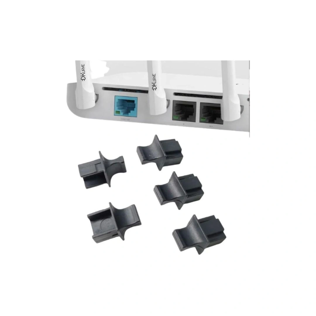 DKURVE RJ45 Dust Covers for Ethernet Ports – 100 Pack