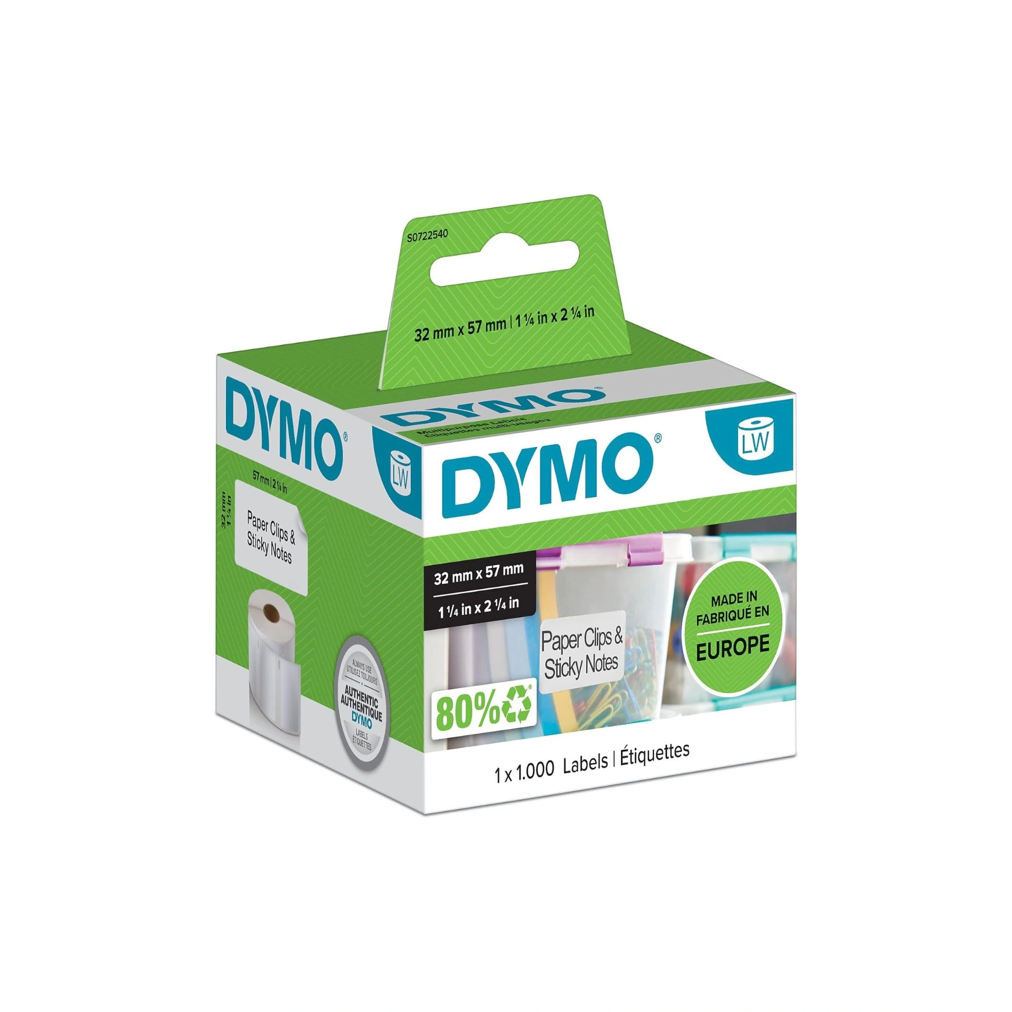 DYMO S0722540 Labels 57x32mm 1000 Labels UAE