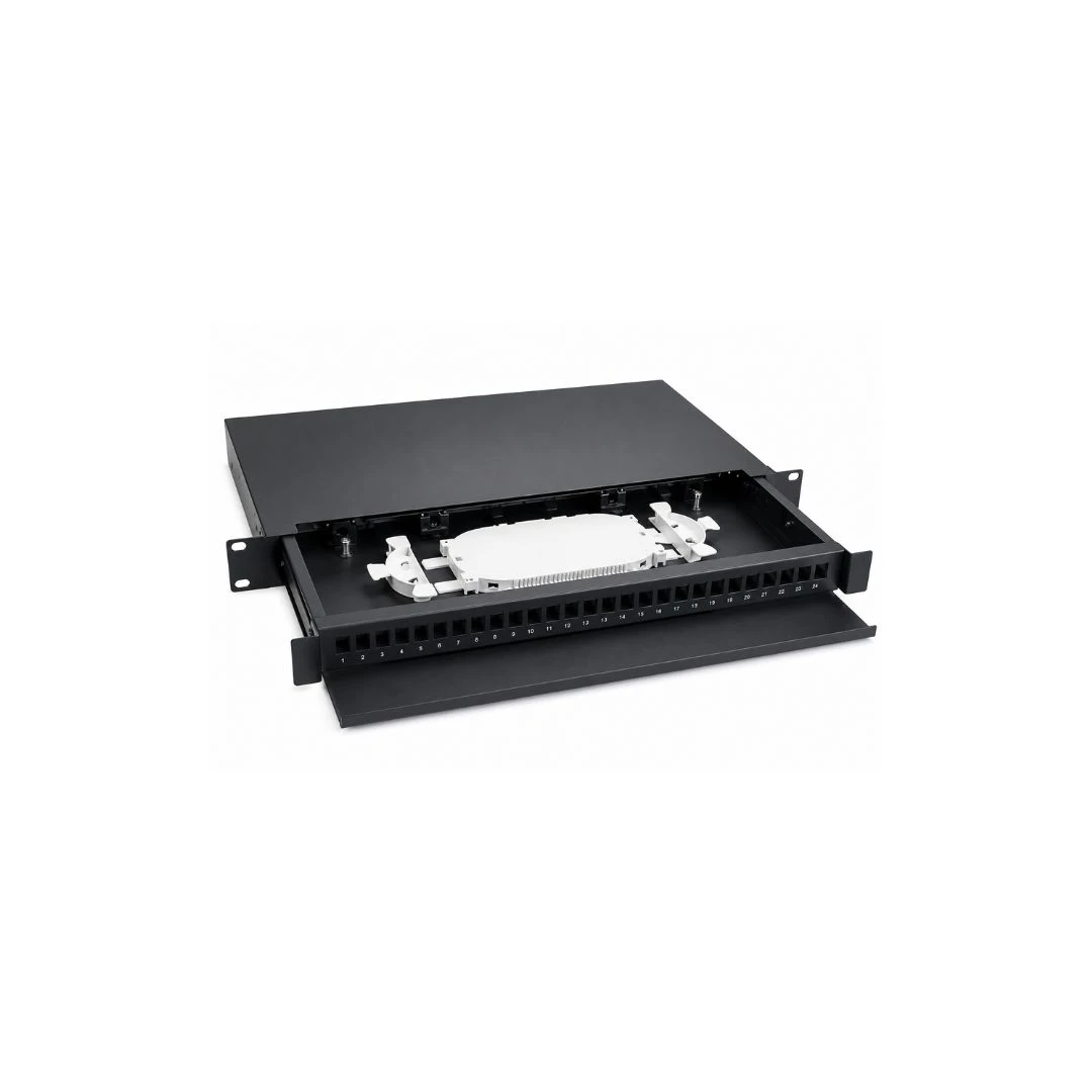 19” Fiber Patch Panel 1U | Unloaded Rack Mount for 24/48 Port SC/LC Adapters