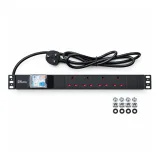DKURVE 4-Way UK Rack PDU with RCD | 19-Inch Rack Mount Power Distribution Unit