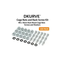 DKURVE M6 Cage Nut & Rack Screw Kit – 100 Pack