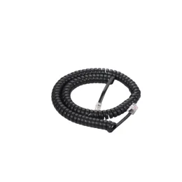 DKURVE Telephone Handset Curly Cord Extension Cable – RJ9, Black