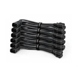 DKURVE C14 to C15 Power Cable 1.8M | 1.5MM Full Copper | Bulk Pack