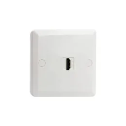 KUWES HDMI Faceplate 1 Port with 4K HDMI 2.0 Module – White