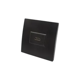 DKURVE HDMI Faceplate L-Shape Female – Black (1 Port / 2 Port)