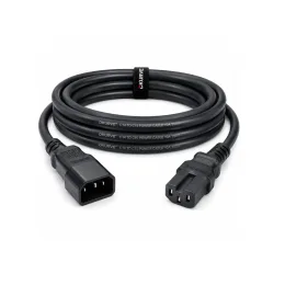 DKURVE C14 to C15 Power Cable 1.8M | 1.5MM Full Copper | Bulk Pack