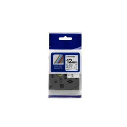 Brother Compatible Label Tape 12mm × 8m – Black on White