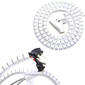 Cable Zipper Cord Organizer Wire Management 1.5METER (BLACK & WHITE COLOR)