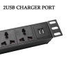 2 Outlet PDU With Two USB Ports - Multi Socket 13 Ampere-250 Volt