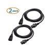 DKURVE® C13 to C14 2-Pack Computer to PDU Power Extension Cord 18awg, Power Extension Cable (IEC C14 to IEC C13 PDU Power Cord) Computer to PDU 10 Amp Power (1.8M) DIVINE PLUS TRADING LLC