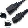 DKURVE® C13 to C14 2-Pack Computer to PDU Power Extension Cord 18awg, Power Extension Cable (IEC C14 to IEC C13 PDU Power Cord) Computer to PDU 10 Amp Power (1.8M) DIVINE PLUS TRADING LLC